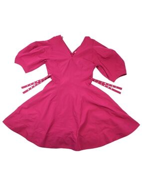 3.1 Phillip Lim Magenta Puff Sleeve Midi Dress Size 10 Designer